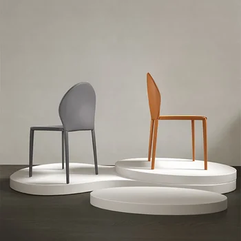 Кожени столове за трапезария Уникални метални италиански удобни столове Дизайнер минималистичен Sillas De Comedor Мебели за маса за хранене