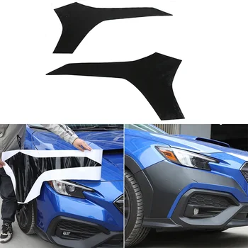 За Subaru WRX 2022-2024 PVC черен автомобил фарове вежди стикер въглеродни влакна Decal аксесоари