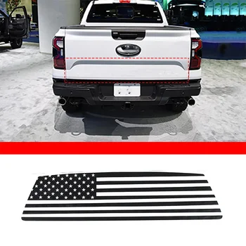 За Ford Ranger 2023+ PVC черен автомобилен стайлинг задна регистрационна табела падащ цветен стикер кола декорация аксесоари за защита