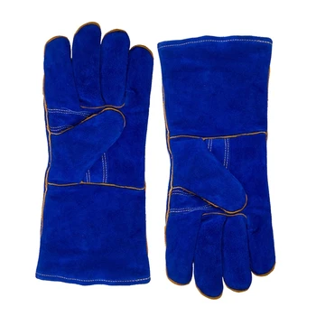 Екстремни топлинни пожароустойчиви ръкавици кожа с шевни ръкавици за камина нов дропшипинг