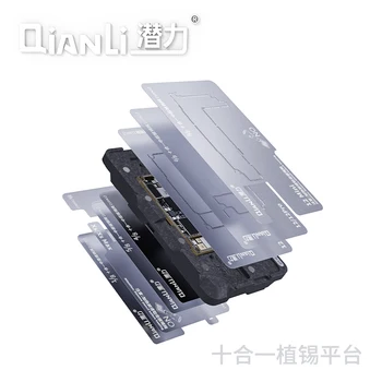 Qianli 10 в 1 дънна платка Reballing платформа BGA среден слой калай покритие запояване ремонт за iPhone X XS Макс 11 12Pro Макс