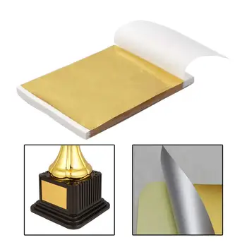 100 парчета златно алуминиево фолио Опаковки за бонбони Захарни обвивки Хартия за подаръци Кошница за подаръци за грим Занаятчийска работа