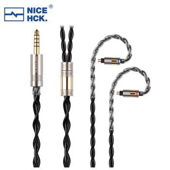 NiceHCK BlackCat цинк медна сплав масло напоена HIFI кабел за слушалки 3.5 / 2.5 / 4.4mm MMCX / 0.78mm / QDC / N5005 2Pin за F1 D13 N5005