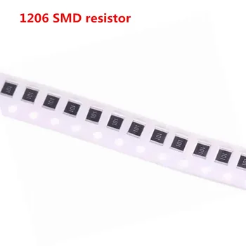 200PCS 1206 SMD 1 / 2W чип резистор 0R ~ 10M 1 10R 100R 220R 330R 470R 1K 4.7K 10K 47K 100K 10 100 330 470 1M ом 5% съпротивление
