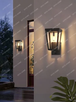  слънчева външна стенна лампа водоустойчива външна вила градинска лампа врата проста