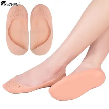 1Pairs Силиконови овлажняващи чорапи за грижа за краката Анти крака Сухота на кожата Напукване Ексфолиране на мъртва кожа Премахване на протектор Облекчаване на болката