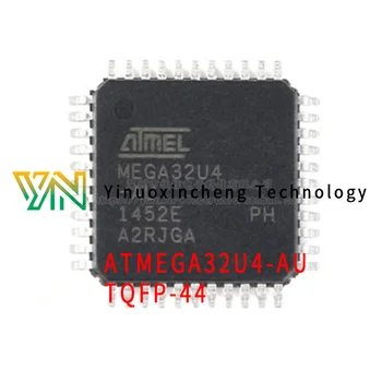 1PCS/LOT Оригинален оригинален ATMEGA32U4-AU чип 8-битов микроконтролер AVR 16K флаш USB TQFP-44