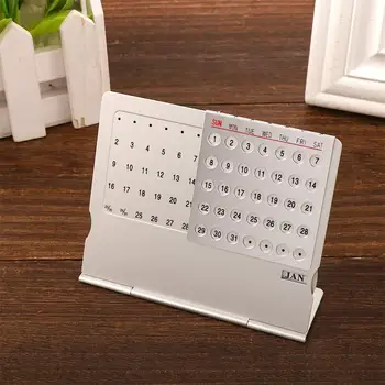 Подарък Супер уникален декор за бюро Английска алуминиева сплав за дома Метален календар Вечен календар Календар 100 години календар