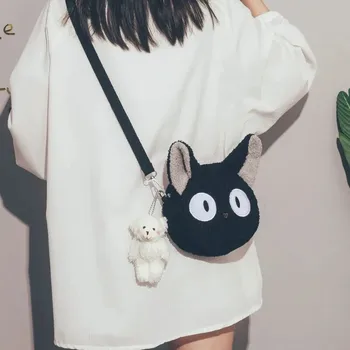 японски стил Kawaii чанта жени карикатура плюшена чанта за рамо за жени 2023 Crossbody чанта малък телефон & чанта добър подарък