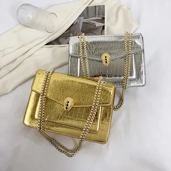 2024 Модни чанти за рамо с диамантена решетка Луксозни дизайнерски вериги Crossbody чанти за жени Нови меки чанти Квадратни елегантни чанти