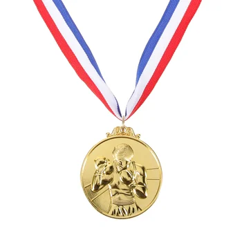 5Pcs Медали с ремък Състезателни награди Златни медали Състезателни спортни медали Медали за метални награди