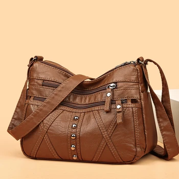 Портмонета за жени Pocketbooks меки PU кожа дами Crossbody чанта Multi джоб рамо чанта