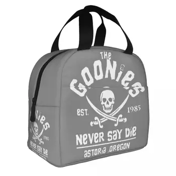 Goonies Изолирани чанти за обяд Голям череп Никога не казвай Die Контейнер за храна Термична чанта Кутия за обяд Tote Външни чанти за съхранение на храни