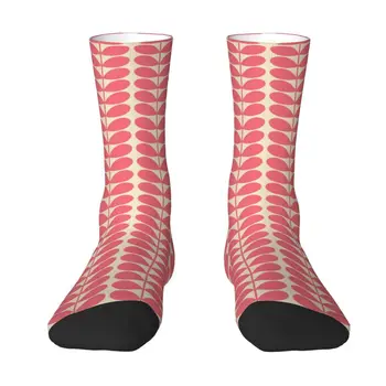 Смешни мъжки печат неоново розово Orla Kiely рокля чорапи унисекс топло удобно 3D печат екипажа чорапи