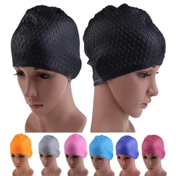 Silicon Ear Protect Drape Swimming Hat Практична мека лесна за носене шапка за къпане Водоустойчиви плувни шапки