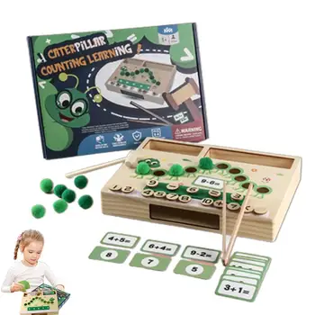Броене на играчки за деца на възраст 3-5 години Игри за броене на гъсеници Предучилищна математика Добавяне Изваждане Учебна играчка Монтесори STEM