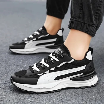 Мъжки обувки за джогинг на платформа 2023 Летни дишащи мрежести спортни обувки Дебела подметка Модни мъжки обувки за бягане Мъжки обувки за тенис