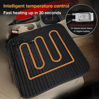 Отопляема възглавница за столче за кола USB топла възглавница на седалката квадратна топла удобна седалка за домашен офис стол универсална възглавница на седалката