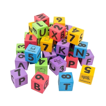 Образователна играчка пяна кубчета набор малък цвят пяна азбуки кубчета куб с точки дропшипинг