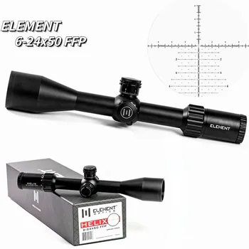 ELEMENT Optics HELIX 6-24X50 FFP Първа фокална равнина Riflescope w / Zerostop 30mm Tube APR-2D MRAD Reticle Rifle Scope Sight