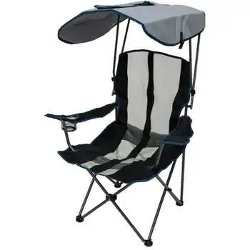 Оригинален стол - Сгъваем стол за къмпинг, задни врати и събития на открито - Navy Stripe