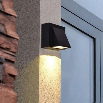  HOT-2X 5W модерна LED стена светлина външна водоустойчива стенна лампа Перфектен за коридор двор порта тераса балкон градина