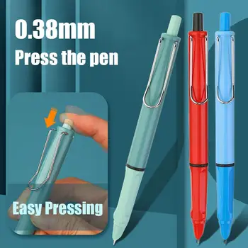 Натиснете писалката 0.38mm, за да практикувате писане за студенти Натиснете Тип Зареждащо се мастило Писане Писалка Изключително фина сменяема 3.4 Ink Sac