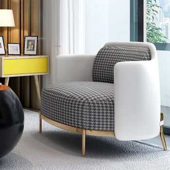 Nordic Fabric Мебели за дома Дизайнер Единичен диван Всекидневна Балкон Шезлонг Ресторант Хотел Малък апартамент Дивани