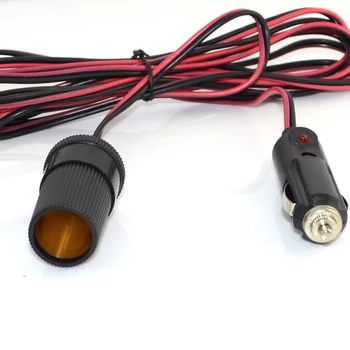  12V 24V 5A удължителен кабел за автомобилни запалки 300 см зарядно за кола сплитер кабел гнездо щепсел Авто аксесоари