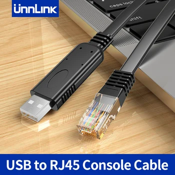 Unnlink USB към RJ45 конзолен кабел RS232 сериен адаптер за компютър лаптоп превключвател рутер сървър конвертор RJ 45 8P8C кабел