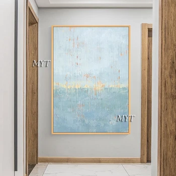 Модерно изкуство ръчно рисувани абстрактни стена декор коридор пътека дебела текстура маслена живопис без рамки платно