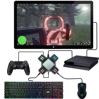 KX кутия за преобразуване Switch/Xbox/PS5/PS4/PS3 геймпад към клавиатура и мишка контролер аксесоари