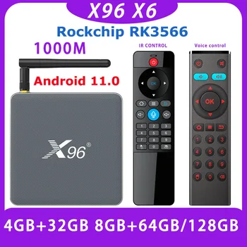 X96 X6 Rockchip RK3566 Smart TV Box Android 11 4G 32G 8G 64G / 128G 2.4G &5G Dual Wifi 4K 8K 1000M BT4.2 Media Player Set Top Box