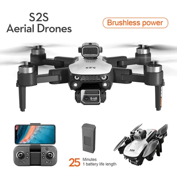 S2S Dron 4K ESC HD безчетков мотор с двойна камера 360 ° Избягване на препятствия RC Drone с камера Професионална сгъваема играчка за квадрокоптер
