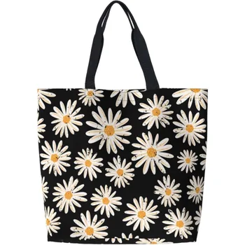 Daisy голяма пазарска чанта за жени за многократна употреба слънчогледови пазарски чанти плаж рамо чанта водоустойчив за пътуване пазаруване на хранителни стоки