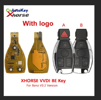 CN002096 XHORSE VVDI BE Key Pro За Benz V3.2 PCB 315mhz / 433mhz Чип с дистанционен ключ Подобрена версия Интелигентен ключ
