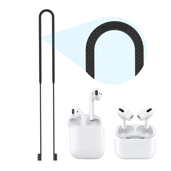 for Aripods 1/2/3 Pro Anti-lost силиконова каишка за врата Bluetooth ремък за слушалки разширение въже кабел тел
