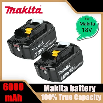 Makita Оригинална литиево-йонна акумулаторна батерия 18V 6000mAh 18v бормашина Резервни батерии BL1860 BL1830 BL1850 BL1860B
