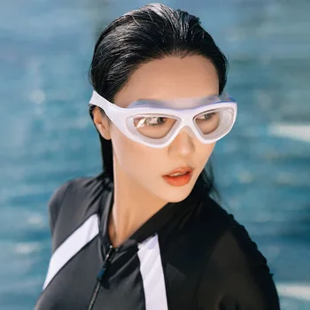 Плоски леки късогледски очила за професионално гмуркане и плуване, водоустойчиви и анти мъгла, висока разделителна способност, C656