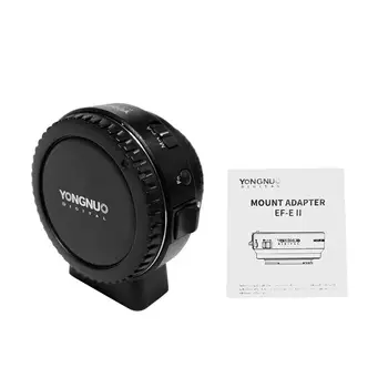 Yongnuo EF-E II адаптер за автоматично фокусиране пръстен за Canon EF Mount обектив за всеки E-mount camare a6500 a6400 a9 a7m3 a7r3