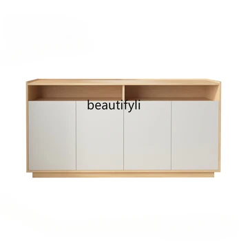 Cream стил бюфет кабинет Nordic дневник стил модерен прост дом стена минималистичен светлина луксозен съхранение хол мебели