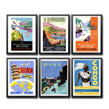 Кан Китай Конго Крим Куба реколта пътуване плакат
