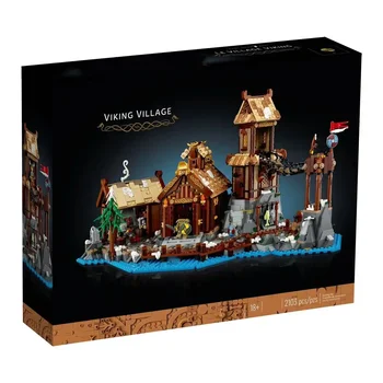 2023 НОВО 21343 Идеи Viking село строителни блокове Средновековна ковачница къща архитектура модел играчка за деца Коледен подарък