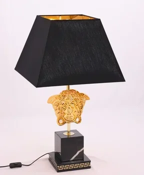  Модерен LED естествен мрамор база хардуер модерна светлина луксозна нощна лампа декоративна лампа