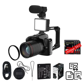4K HD професионална видеокамера 64MP WIFI уеб камера IR нощно виждане цифрова DSLR камера, 16X стабилизатор на мащаба Фотография D5 рекордер