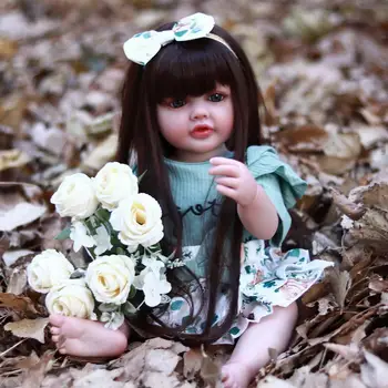 55cm Силиконов винил за цялото тяло Betty Bebe Reborn Girl Реалистични реалистични преродени кукли за малки момичета Коледен подарък за деца