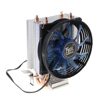 CPU охладител Master 2 чист меден вентилатор за топлинни тръби със система за охлаждане със синя светлина с PWM вентилатори