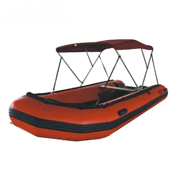 Лодка палатка 2 Носова надуваема лодка Bimini Top със заден опорен стълб и багажник за съхранение 59-67W