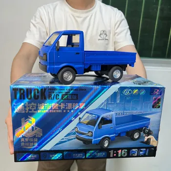 Катерене камион Rc кола 1:16 D12 симулация дрифт контрол кола Led Light Haul товарни електрически играчки дистанционно детски Хелоуин подаръци