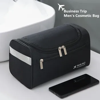 Мъже жени пътуване бизнес измиване чанта тоалетни принадлежности грим случаи кутия висящи красота козметични торбичка пътуване организатор грим торбичка